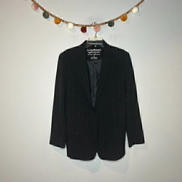 Norma Kamali pinstriped Boyfriend Jacket - Picture 1 of 5